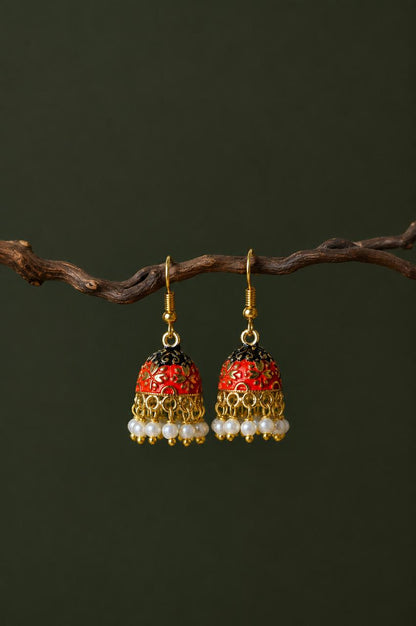 Meenakari Jhumki Earring