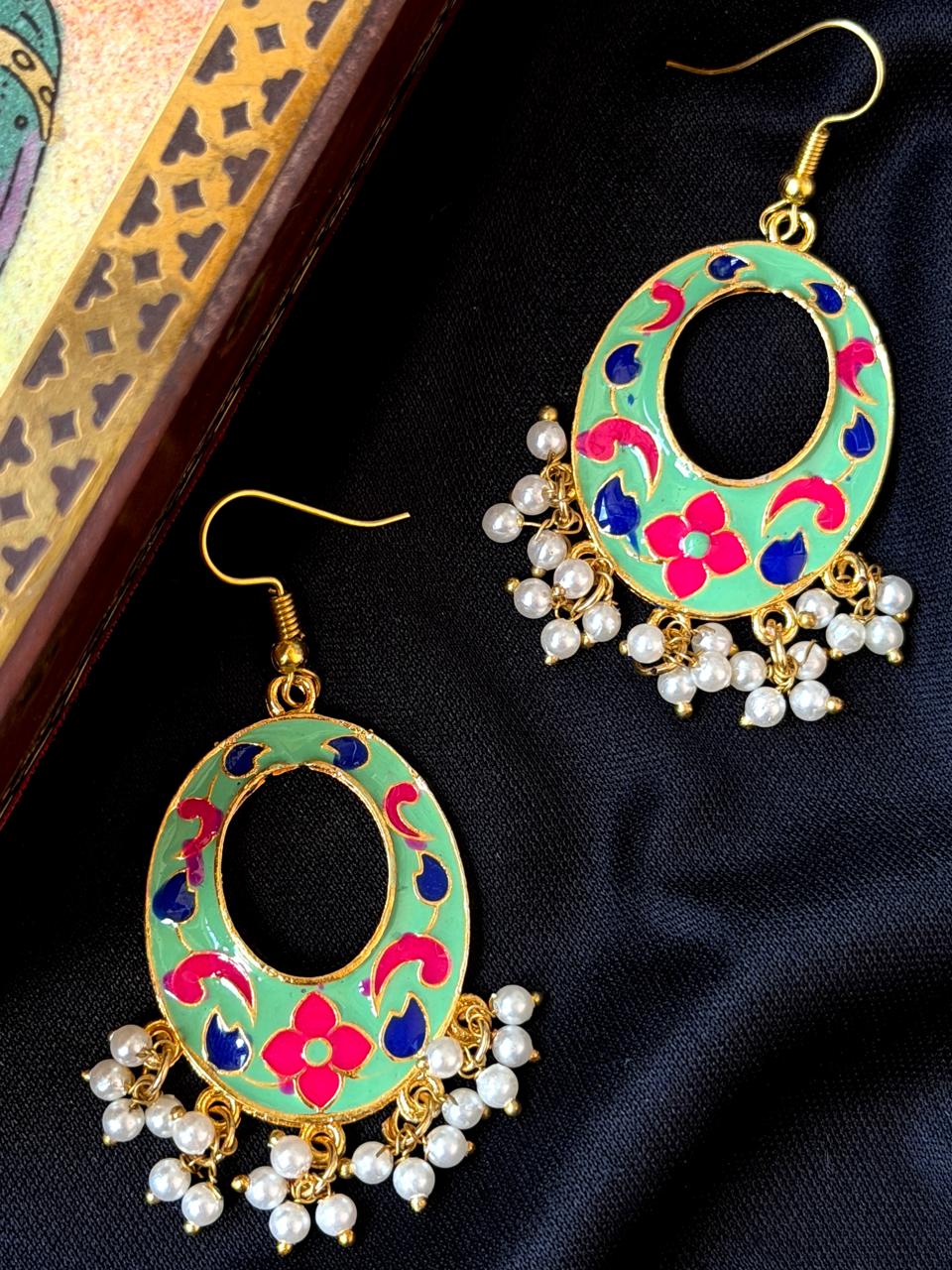 Meenakari Chandbali Earring