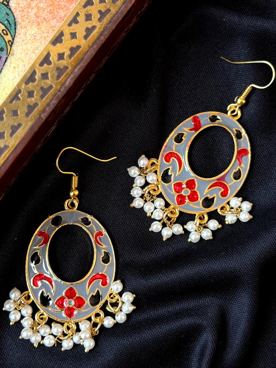 Meenakari Chandbali Earring