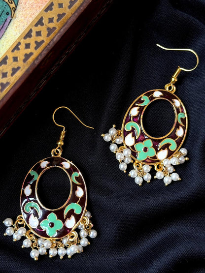 Meenakari Chandbali Earring