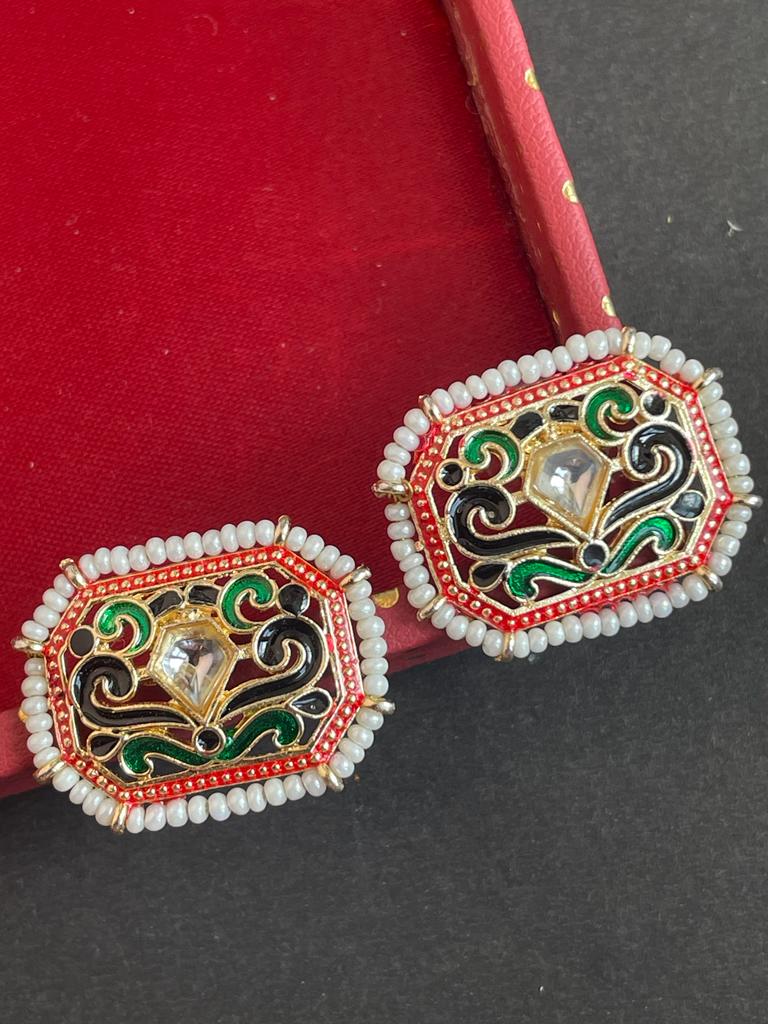 Meenakari Hand Painted Stud Earring