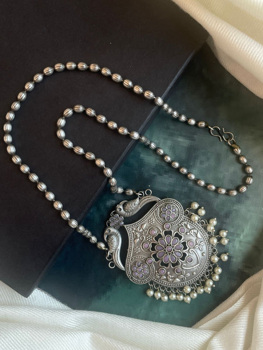 Big Pendant Oxidized Necklace