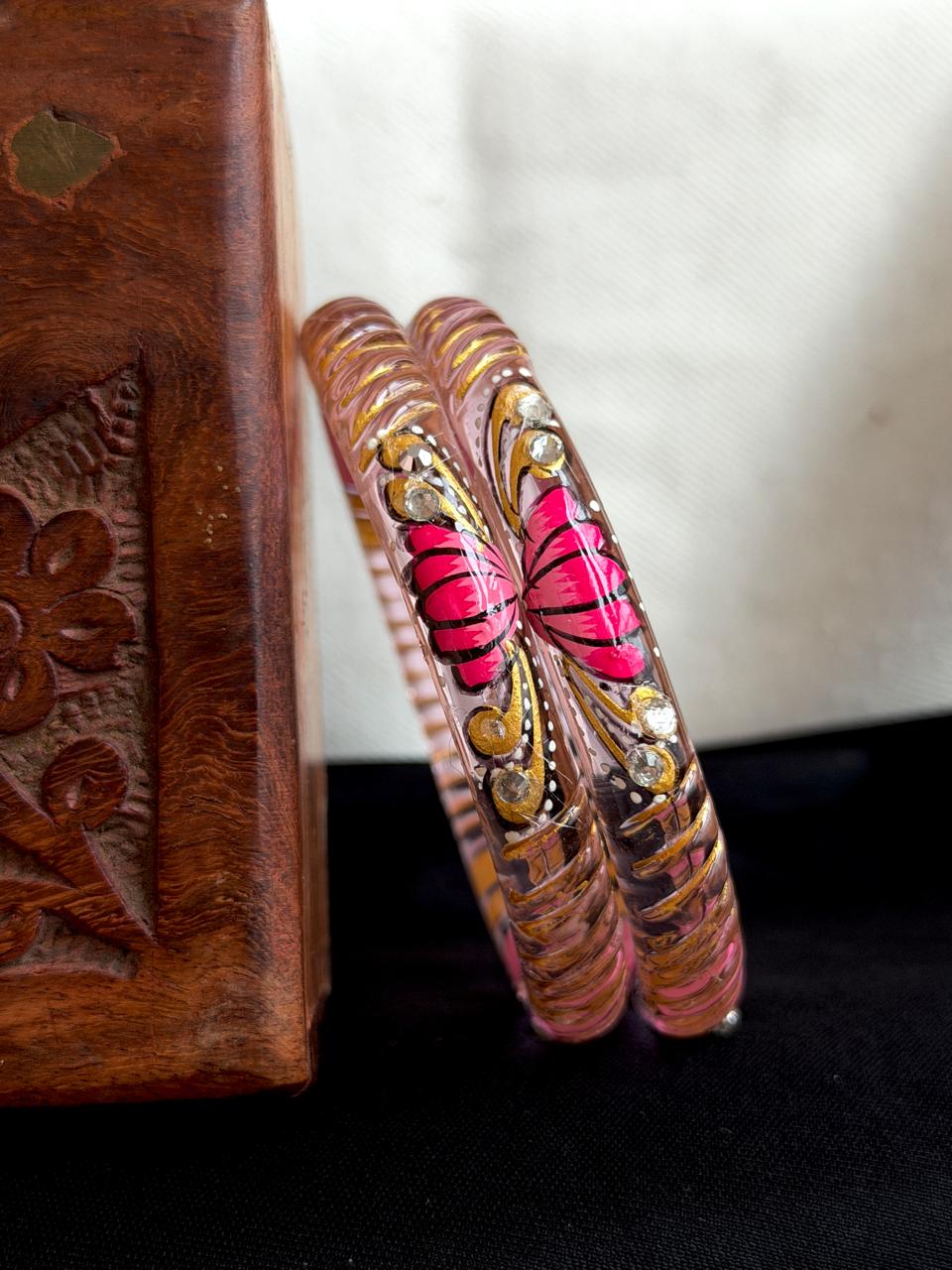 Hand Painted Glass Kada Bangles