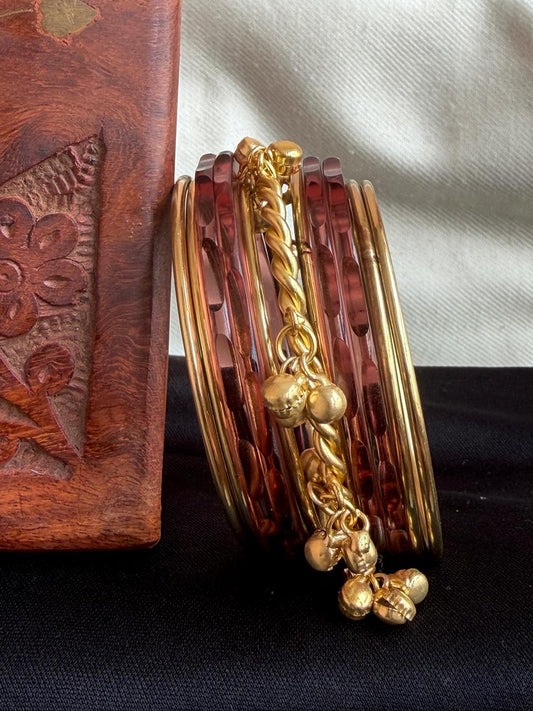 Acrylic Jelley Bangles with Metal Bangles set