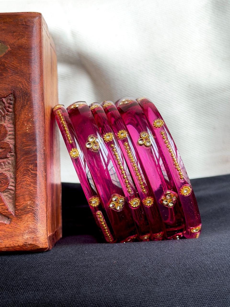 Stone work Acrylic Bangles