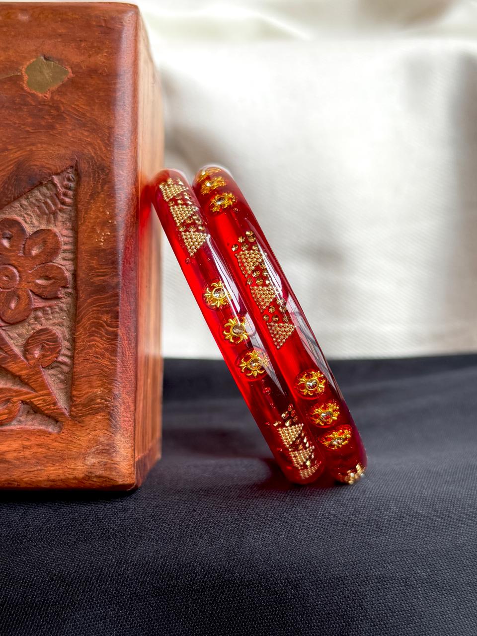 Acrylic Ethnic Jelly Bangles