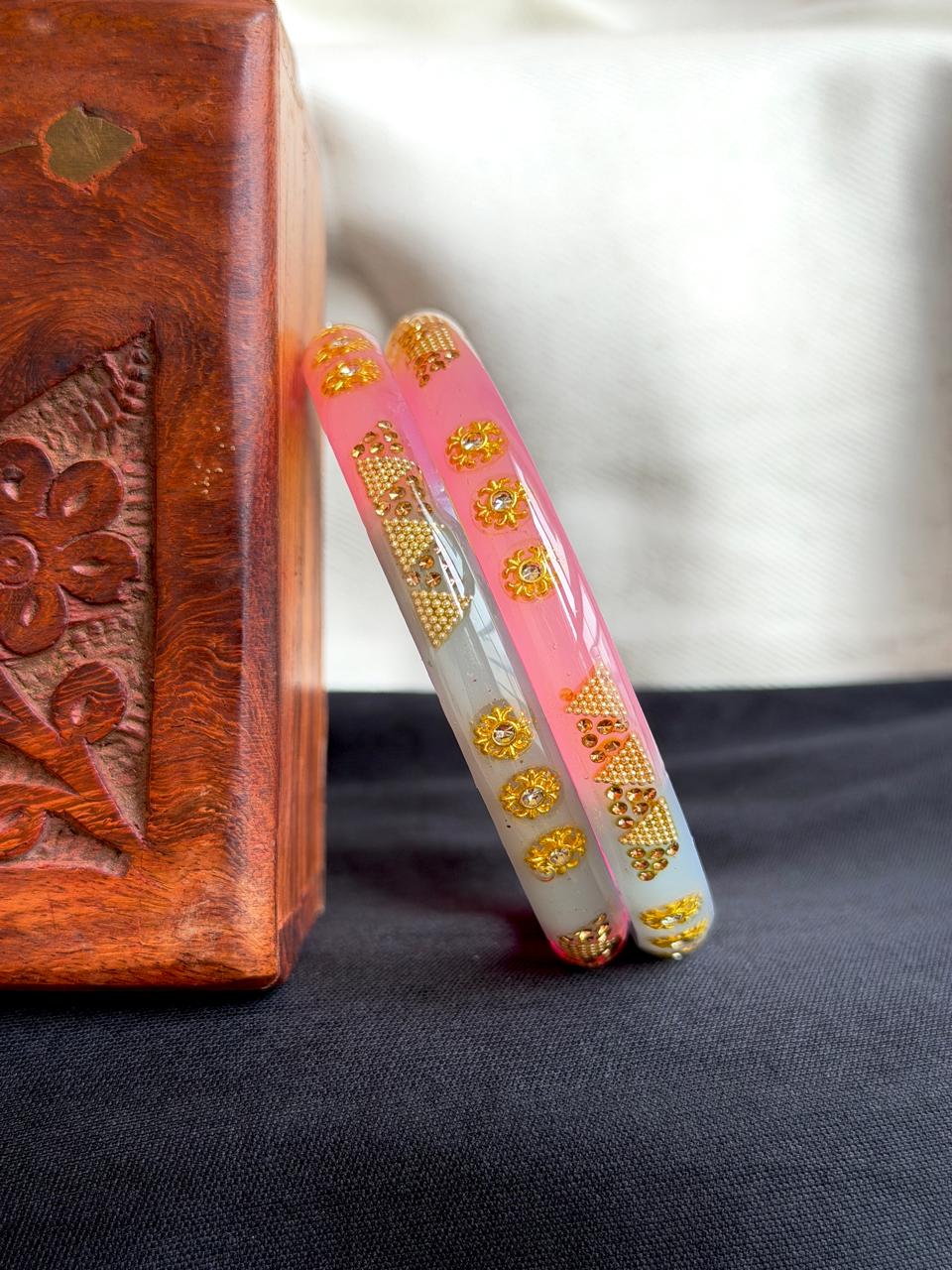 Acrylic Ethnic Jelly Bangles