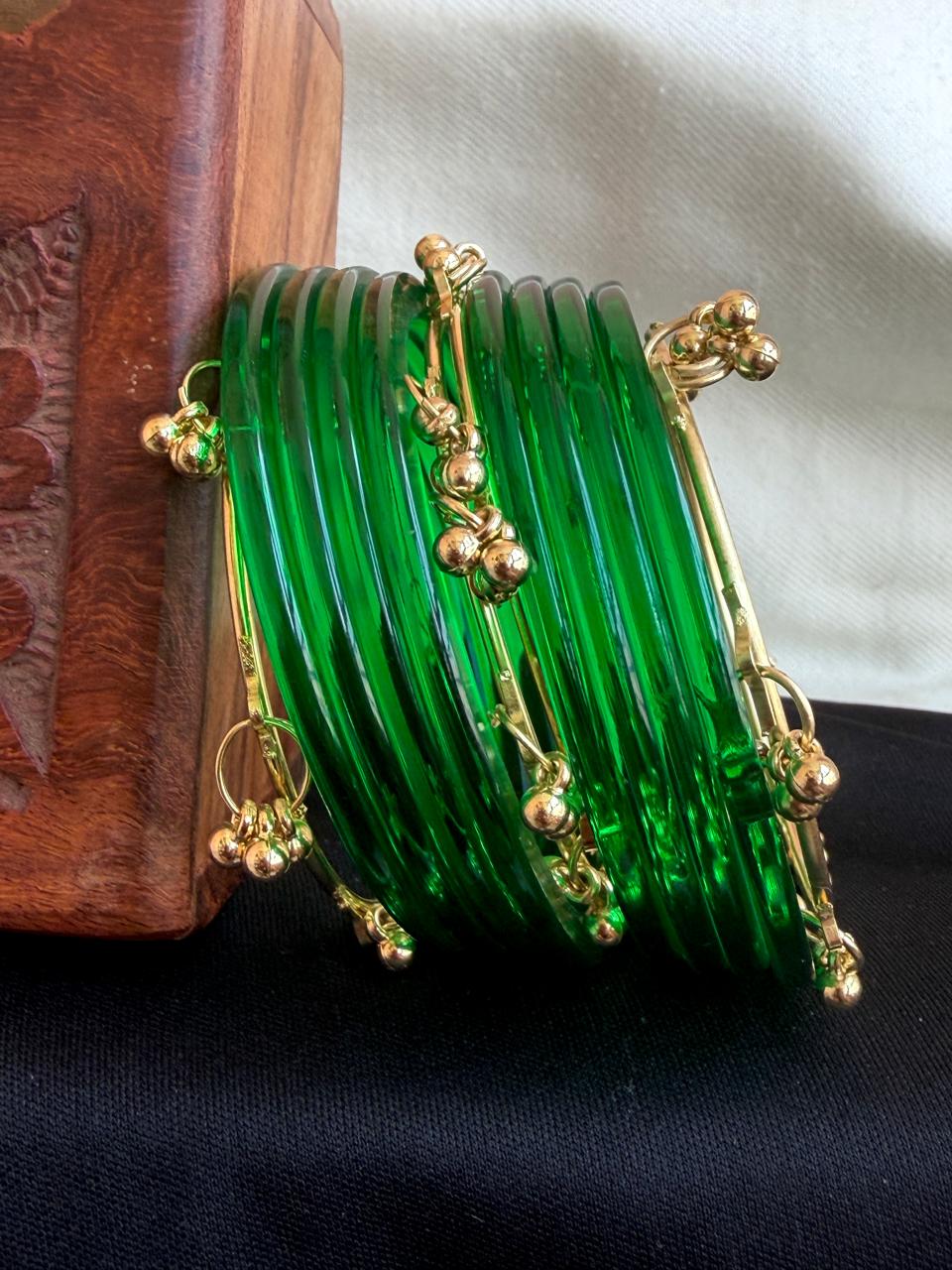Acrylic Bangles with Metal Bangles set