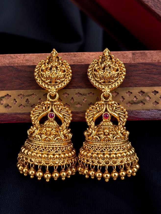 Golden Traditional Temple Earring