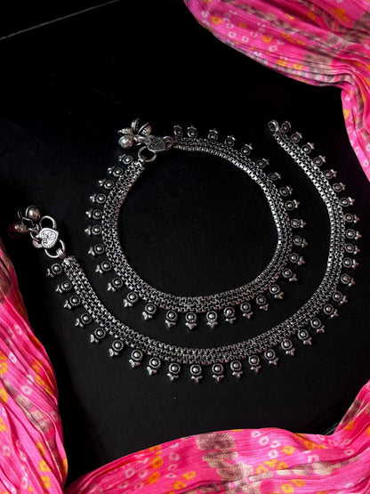 Silver Replica Ethnic Anklet