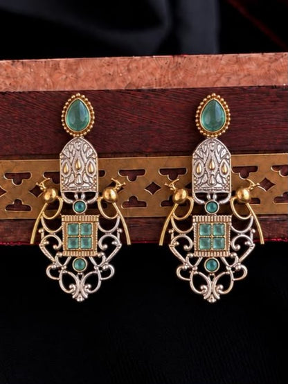 Monalisa Stone Dual Tone Earring