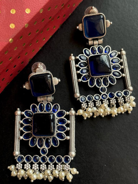 Monalisa Stone Silver Replica Earring