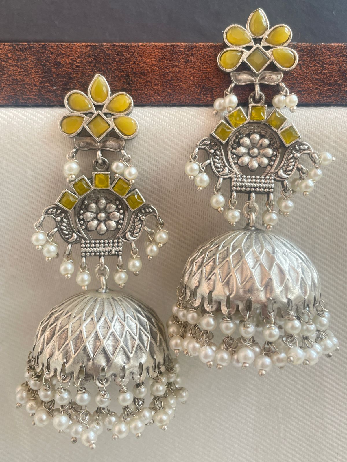 Silver Replica Heavy Traditional Party wear Earring