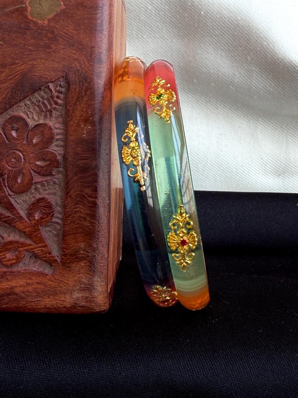Acrylic Ethnic Jelly Bangles