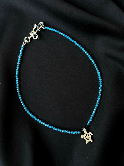 Silver Motif Beaded 92.5 Silver Anklet