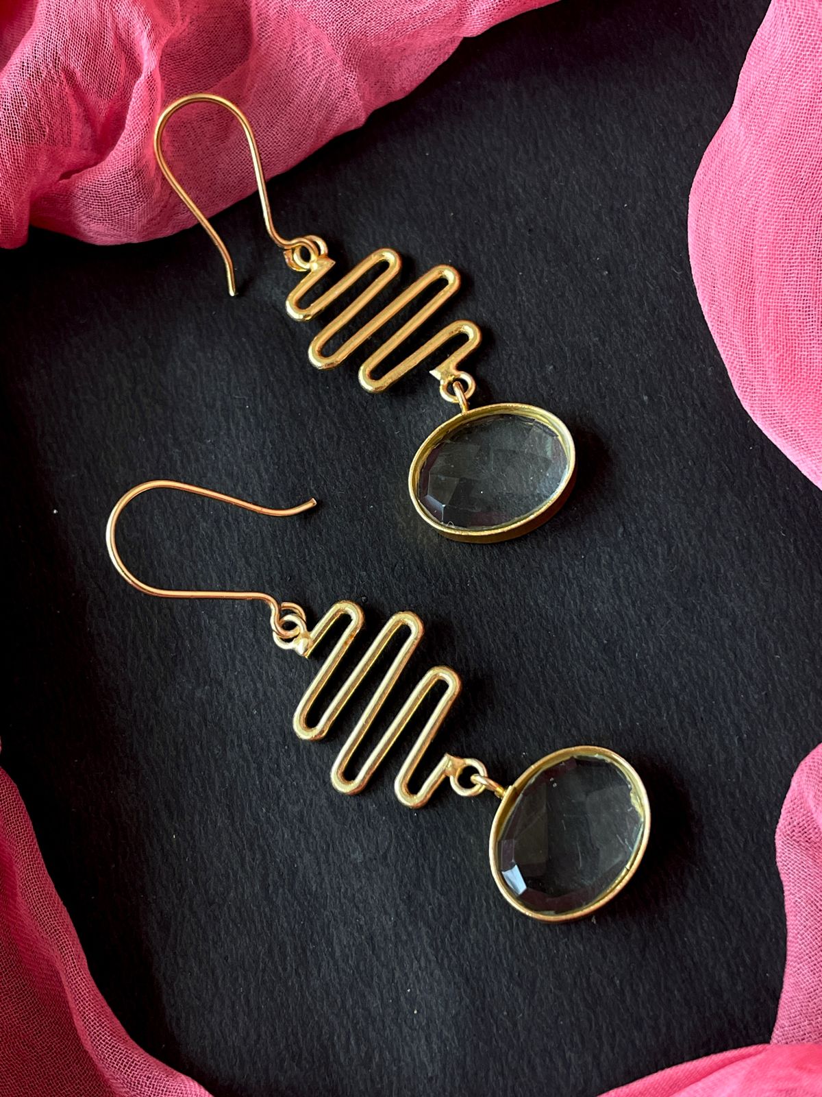 Monalisa Cut Stone Trendy Earring