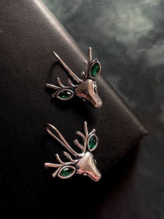 Deer Shape Oxidized Small light weight Stud Earring