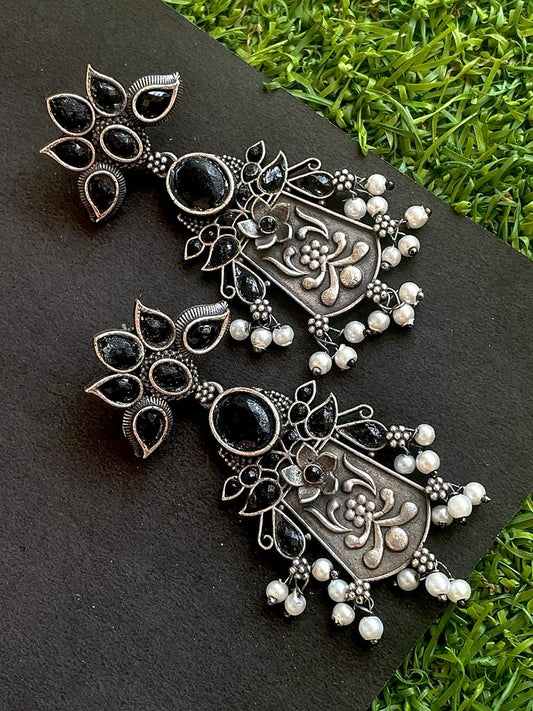 Silver Replica Monalisa Stone Earring