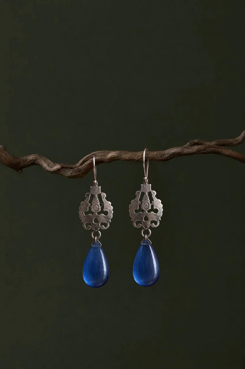 Monalisa Stone Silver Replica Earring