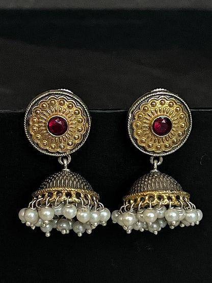 Dual Tone Jhumka Earring