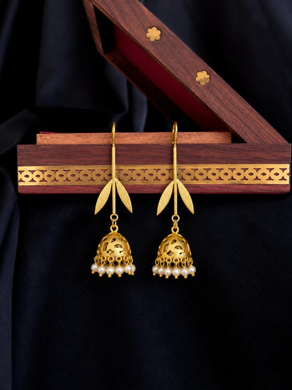 Golden Leaf Top and Jhumki Earring