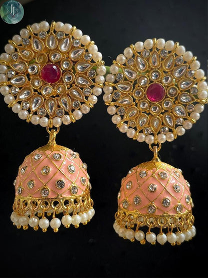 Meenakari Dome Shape Jhumka Earring