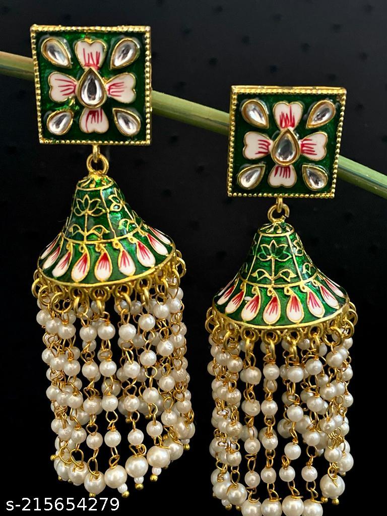 Meenakari Beads Latkan Earring