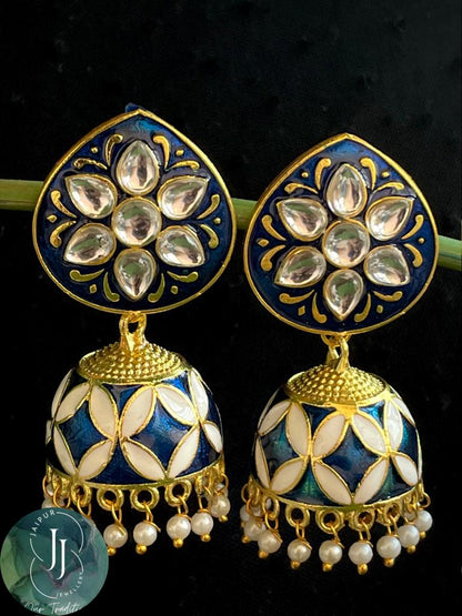 Meenakari Kundan Jhumka Earring