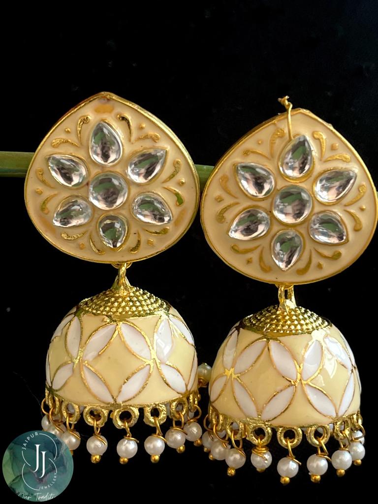 Meenakari Kundan Jhumka Earring