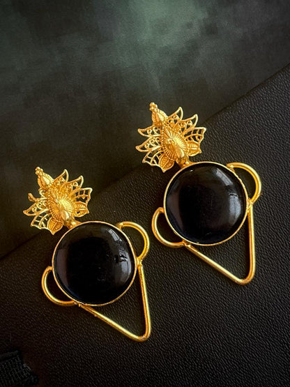 Monalisa Stone Geometric Stud Earring