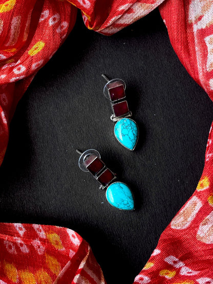 Monalisa Stone Silver Replica Earring