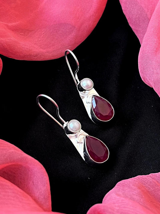 Monalisa Stone Silver Replica Earring