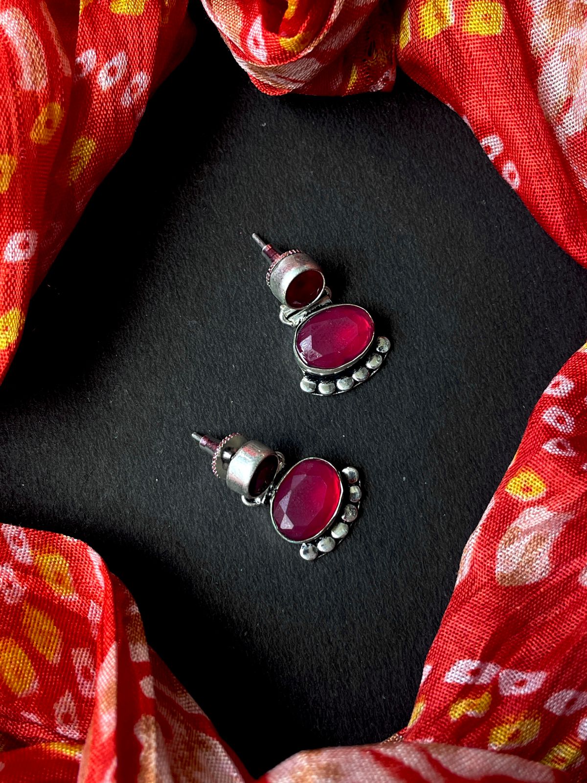 Monalisa Stone Silver Replica Earring