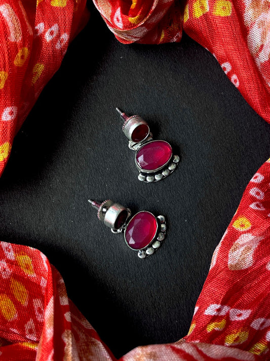 Monalisa Stone Silver Replica Earring