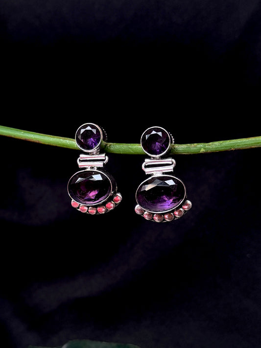 Monalisa Stone Silver Replica Earring