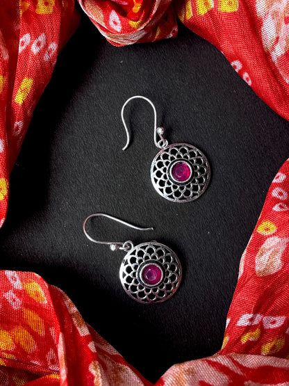 Monalisa Stone Silver Replica Earring