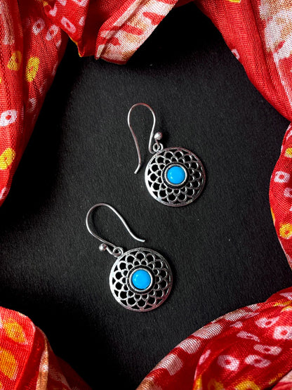 Monalisa Stone Silver Replica Earring