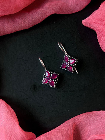 Monalisa Stone Oxidized Casual Wear Earring