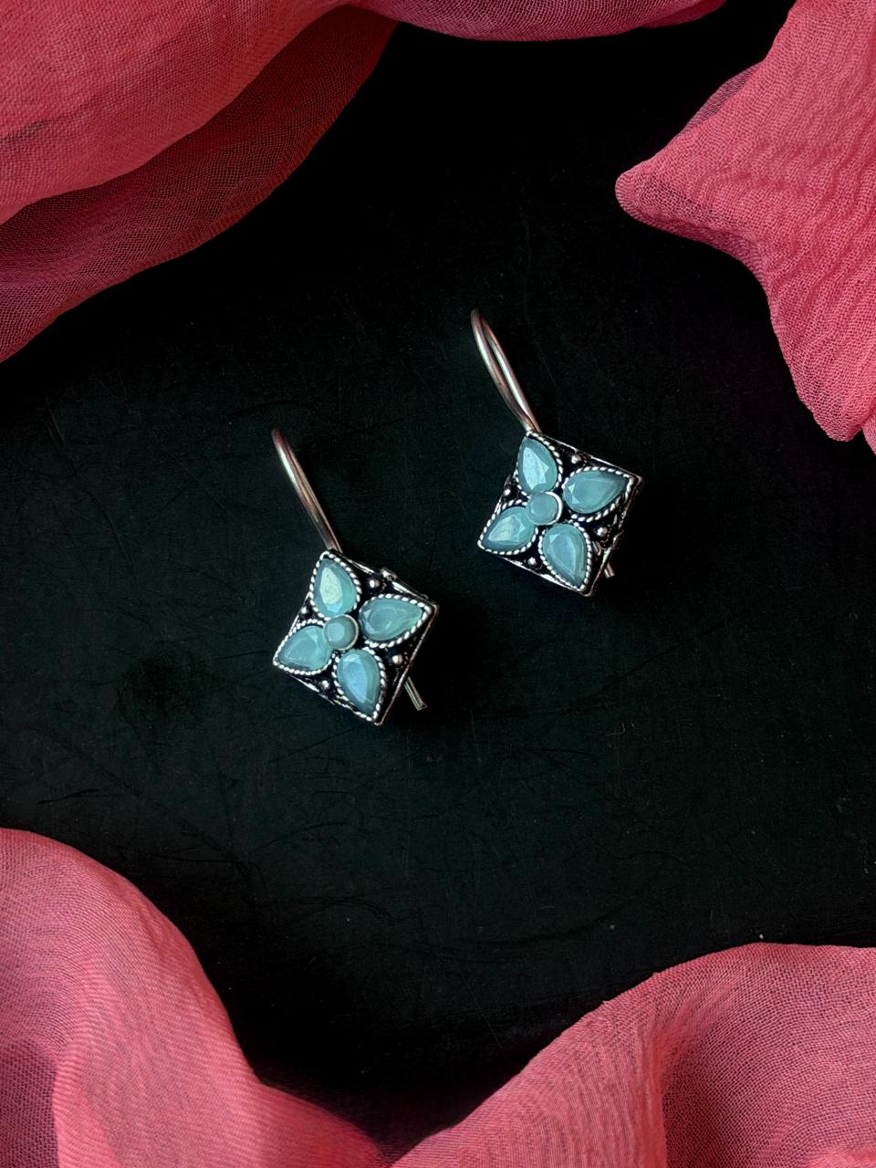 Monalisa Stone Oxidized Casual Wear Earring
