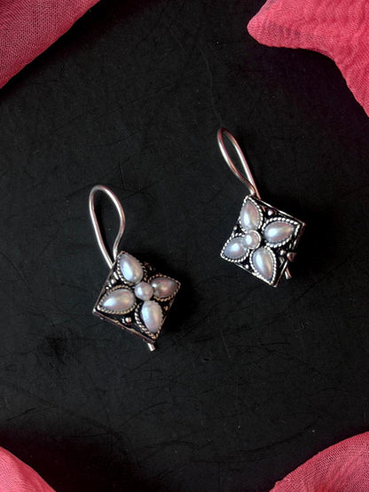 Monalisa Stone Oxidized Casual Wear Earring