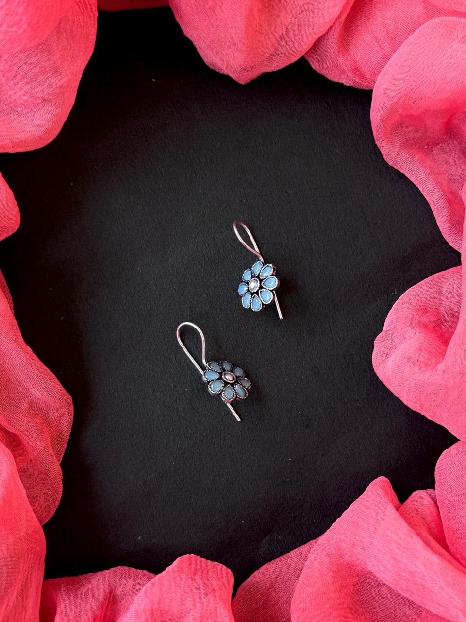 Monalisa Stone Oxidized Earring