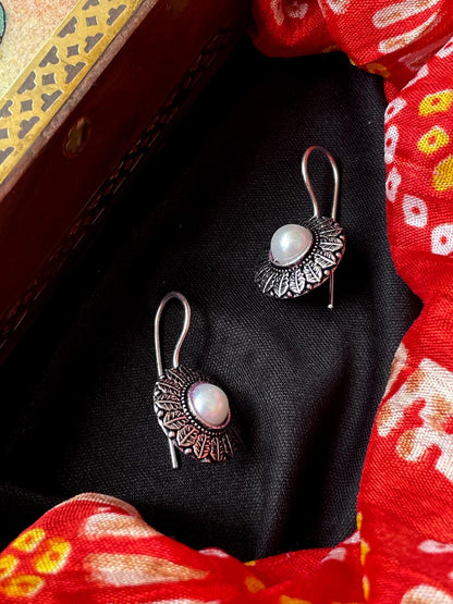 Monalisa Stone Oxidized Casual wear Earring