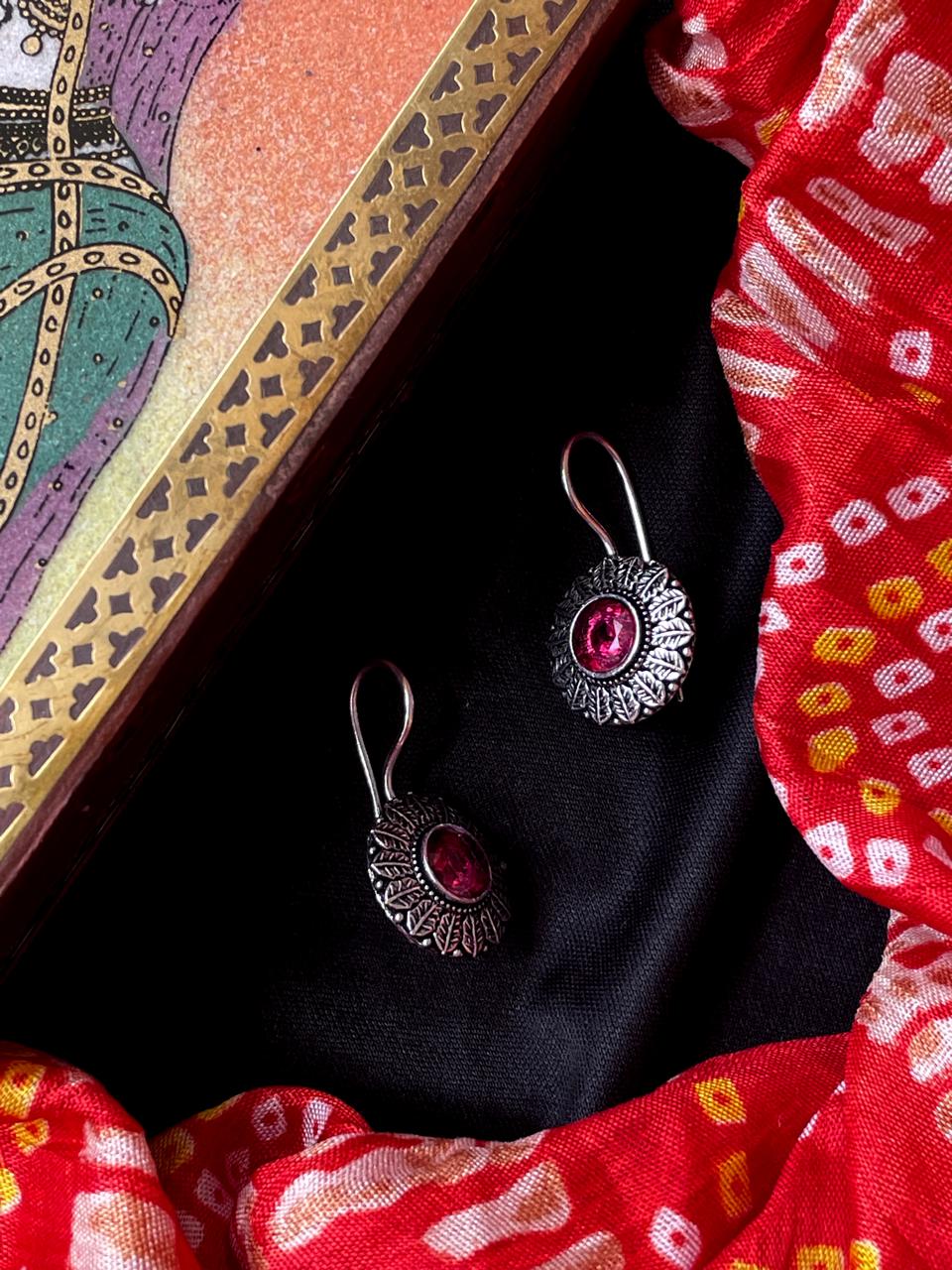 Monalisa Stone Oxidized Casual wear Earring