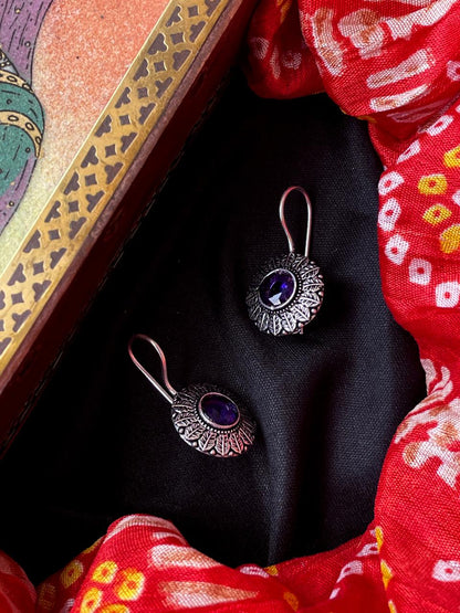 Monalisa Stone Oxidized Casual wear Earring