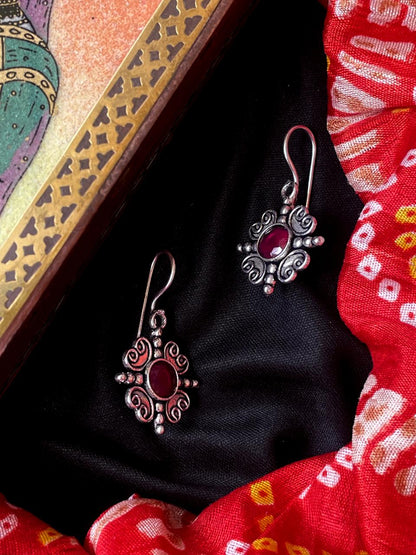 Monalisa Stone Oxidized Casual wear Earring