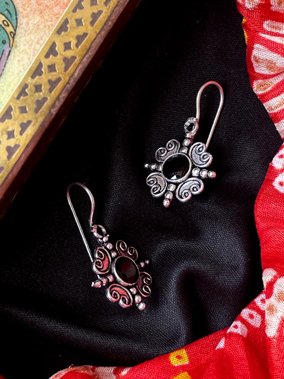 Monalisa Stone Oxidized Casual wear Earring