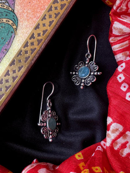Monalisa Stone Oxidized Casual wear Earring