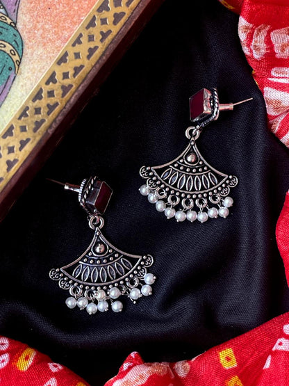 Monalisa Stone Oxidized Trendy Earring