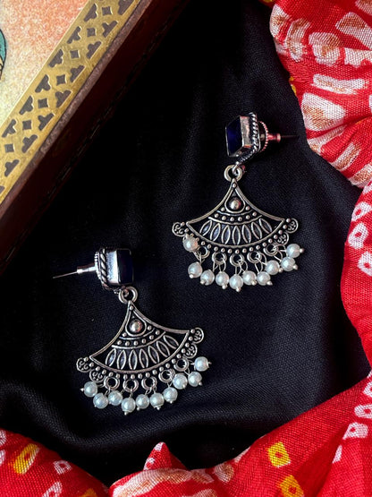 Monalisa Stone Oxidized Trendy Earring