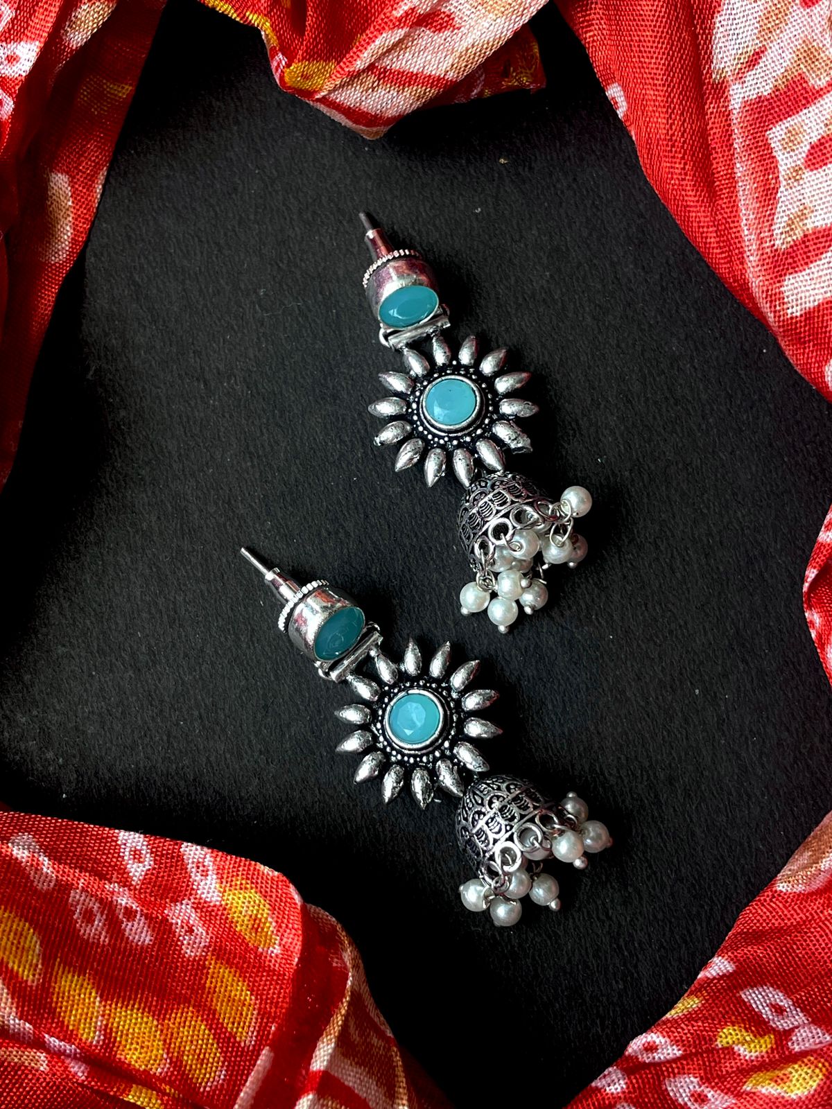 Monalisa Stone Silver Replica Earring